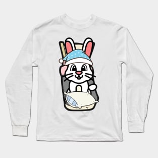 Cute bunny is going to bed Long Sleeve T-Shirt